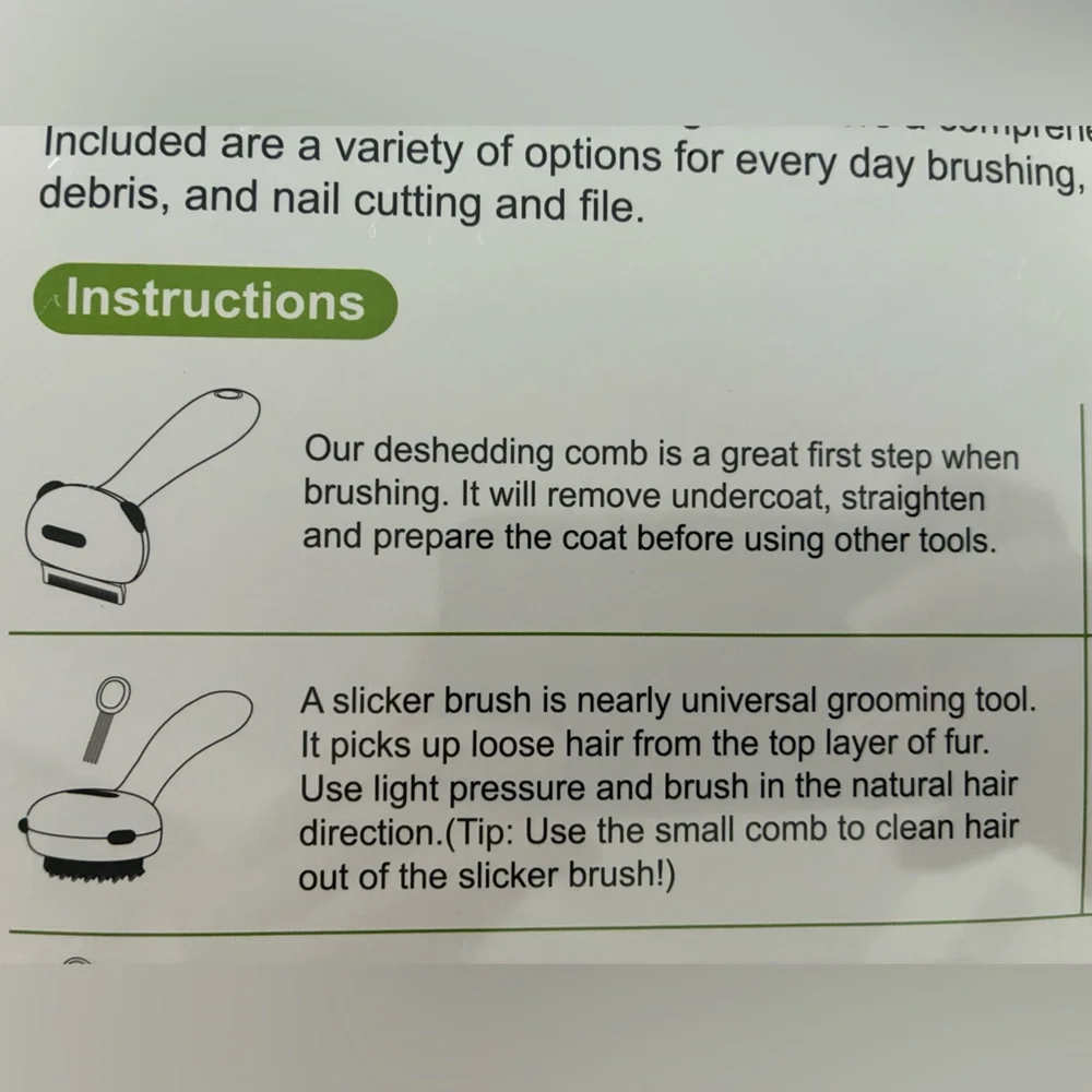 Pet Grooming Brushes Kit, NWT